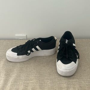 1” platform canvas sneakers